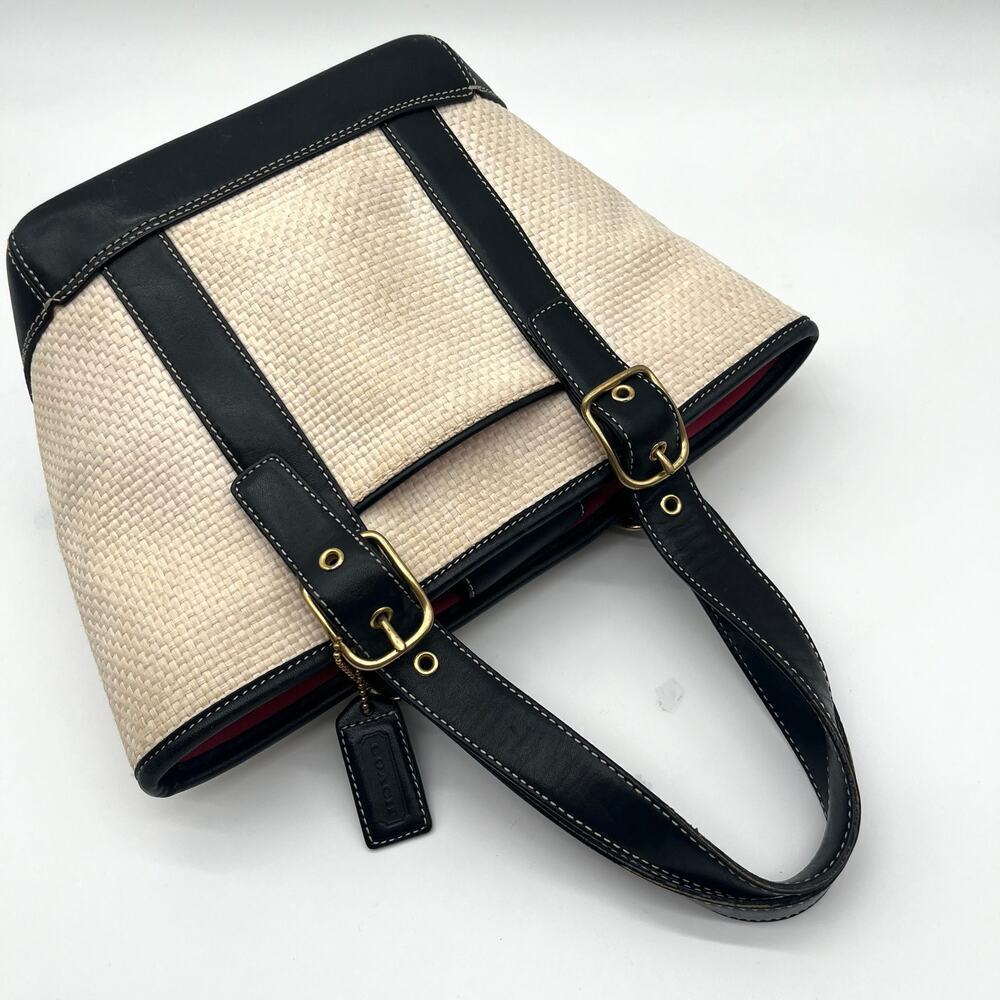 COACH Vintage Y2K Madison Basket Weave and Leather Mi… - Gem